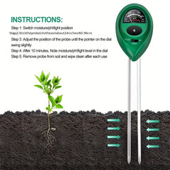 3-In-1 Soil PH Moisture Light Test Kit - Plant Water Meter