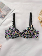Leopard Print T Shirt Bra Comfy & Breathable Push Up Bra