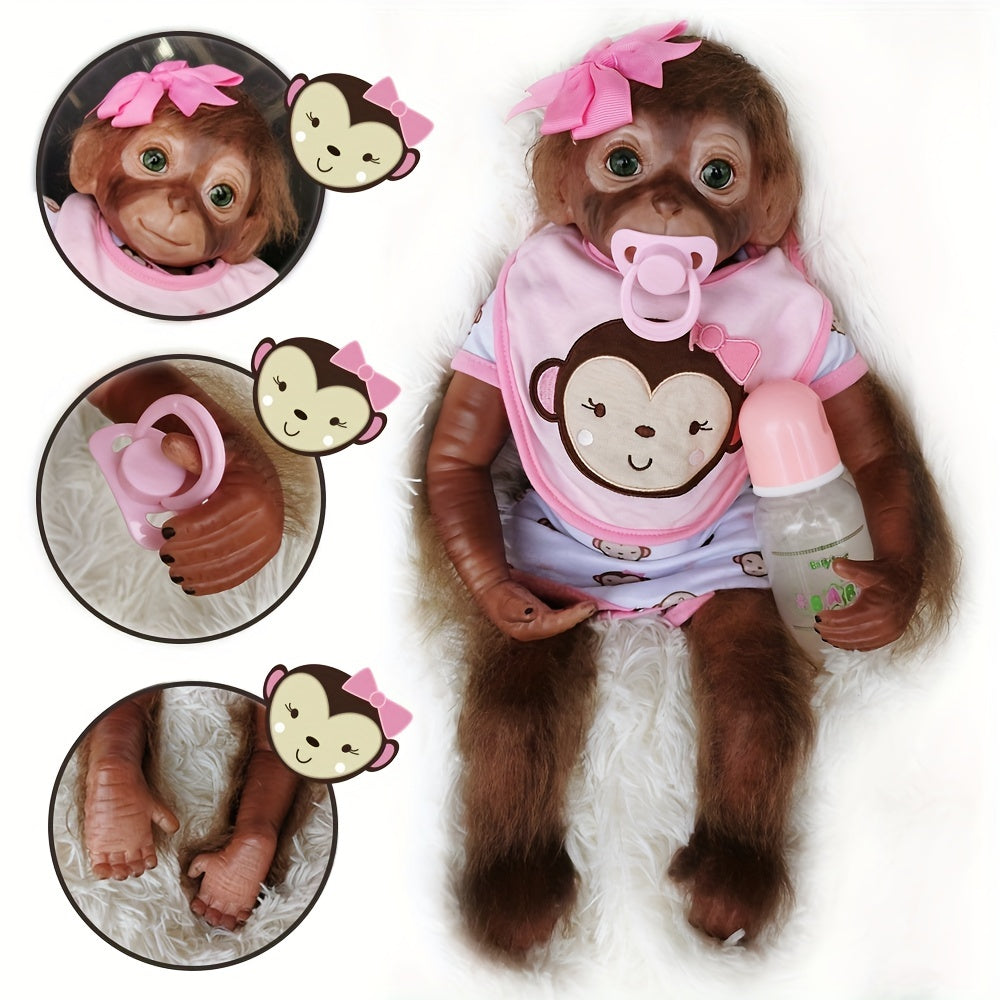20 Inch Monkey Reborn Doll Soft Touch Vinyl Realistic Youngsters