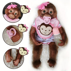 20 Inch Monkey Reborn Doll Soft Touch Vinyl Realistic Youngsters
