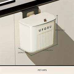 Large Capacity Trash Can With Lid Wall-Mounted Garbage Pail