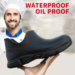 Men's Waterproof Chef Shoes Non-slip Oil-proof Work Shoes