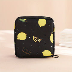 Cartoon Pattern Sanitary Napkin Bag Zipper Organizer Pouch