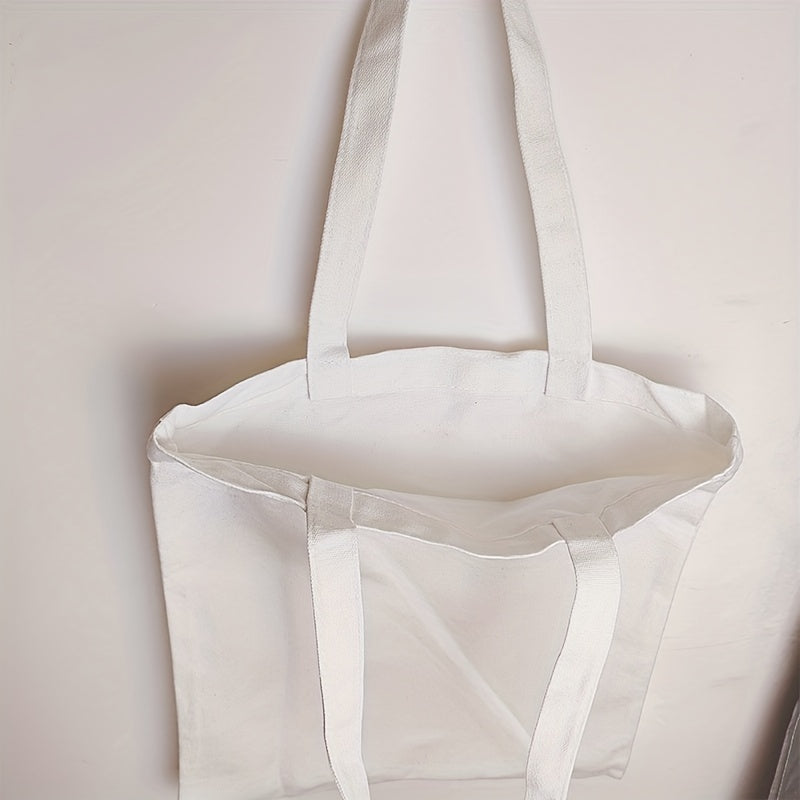 Bear Pattern Canvas Tote Bag Large Capacity Shoulder Bag
