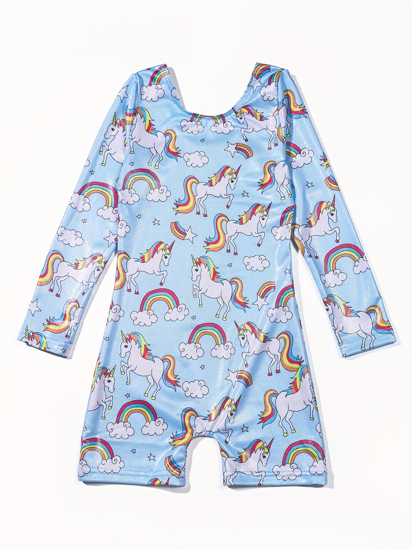 Stretch Unicorn One Piece Gymnastics Tights Leotard