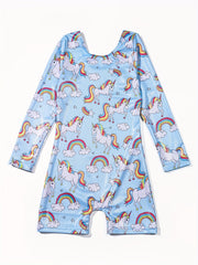 Stretch Unicorn One Piece Gymnastics Tights Leotard