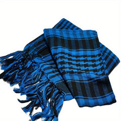 Plaid Tassel Scarf Military Shemagh Tactical Desert Keffiyeh Head Neck Scarf