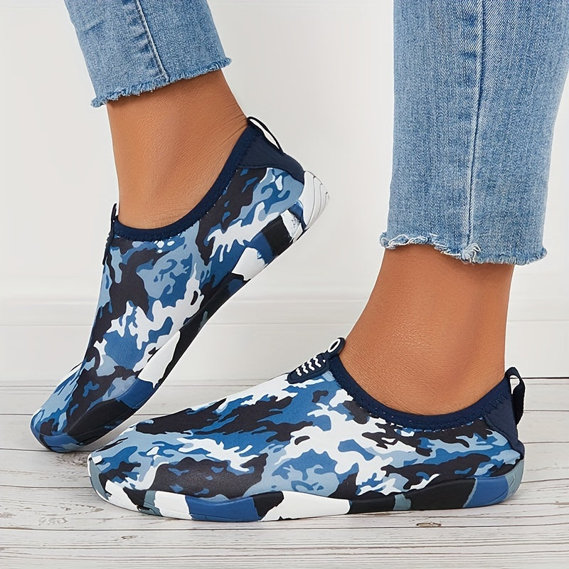 Women's Camo Print Water Socks for Swimming Surfing Diving