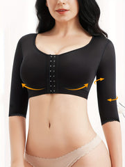 Posture Corrector Shaping Tops Slimmer Half Sleeve Front Buckle Top
