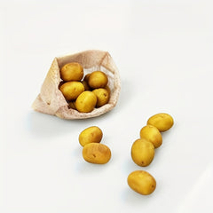 5pcs Mini Potato Set for 1:12 Dollhouse ABS Material Yellow Fantasy Themed