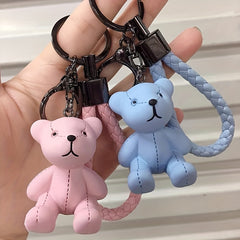Cute Resin Bear Keychain for Couples Car Bag Pendant Gift