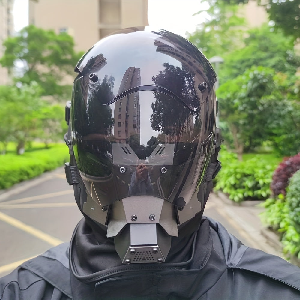 Detachable Cyber Punk Men's Mask Mechanical Sci fi Gear
