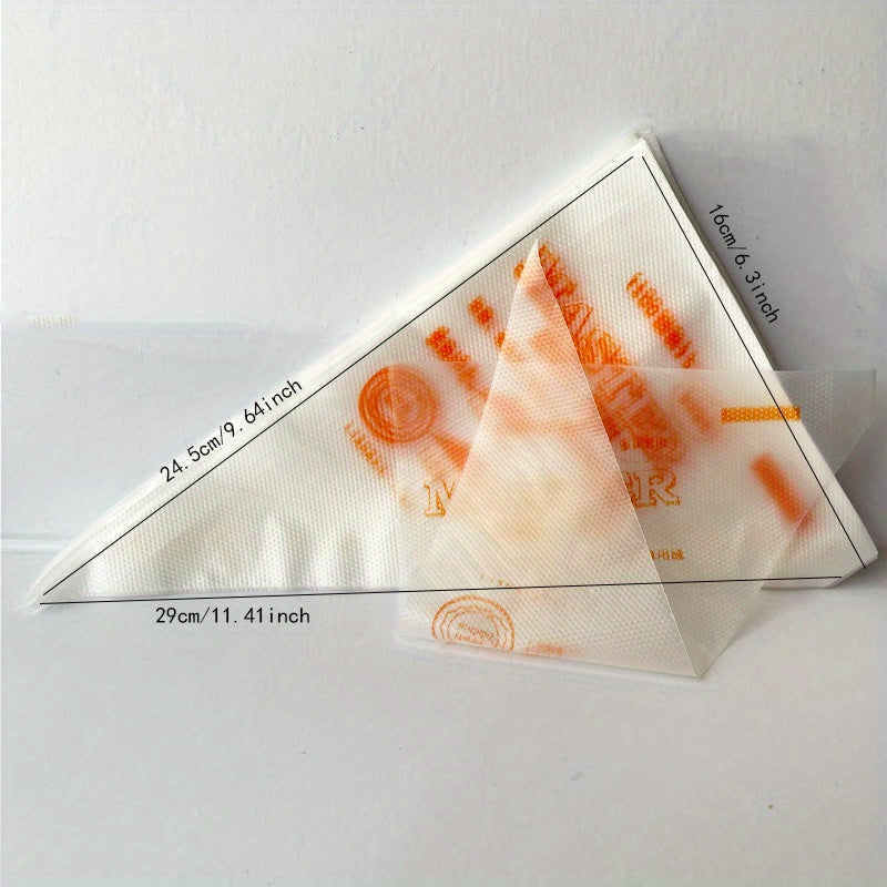 100pc Disposable Pipping Bags with Optional Tips - Pastry Bags and Tips Set