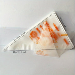 100pc Disposable Pipping Bags with Optional Tips - Pastry Bags and Tips Set