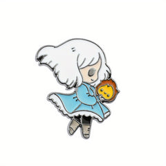 1pc 2pcs Girl Flame Enamel Brooch for Wallet Clothing
