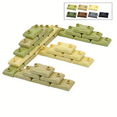 33pcs MOC Military Sandbags Army Scene Parts Soldiers Figures Weapon Blocks Toys