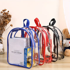 Transparent PVC Zipper Backpack Casual Bag