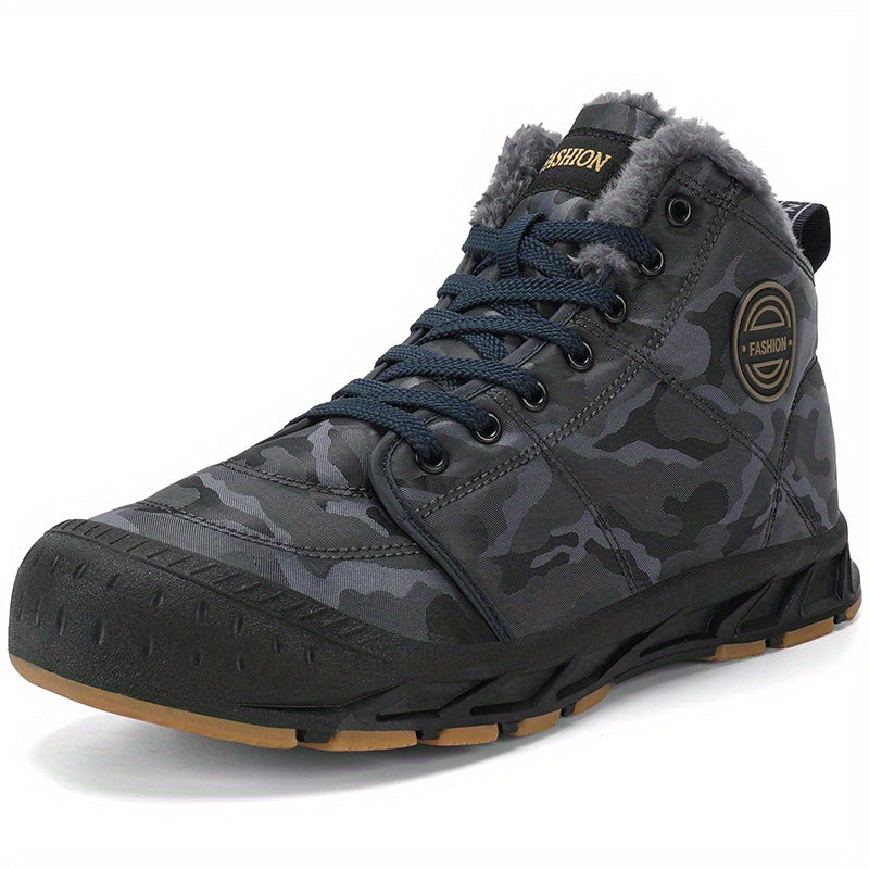 Men's Snow Boots Winter Thermal Shoes Windproof Hiking Boots