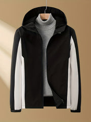 Women's Two Tone Woolen Jacket Hooded Sports Activewear