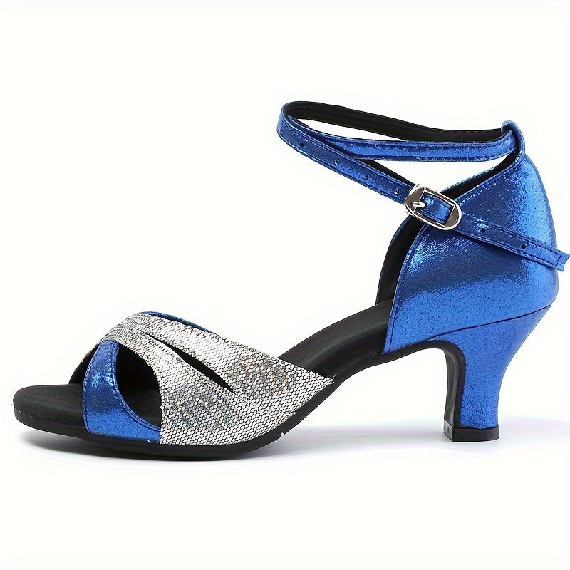 Women's Breathable Medium Heel Dance Sandals Latin Dance Shoes