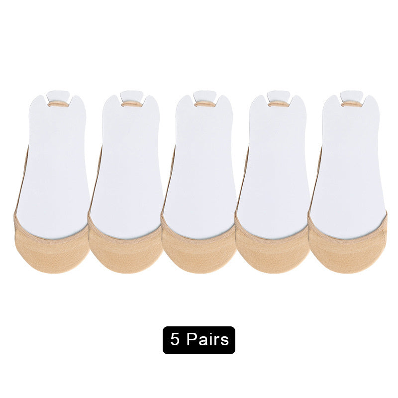 5 Pairs Non-slip Half Palm Socks for High Heels