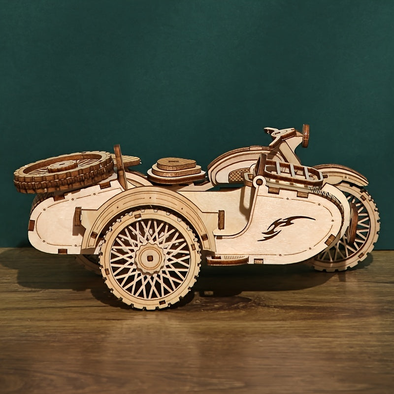 3D Wooden Stereo Puzzle Tricycle Decoration Toy
