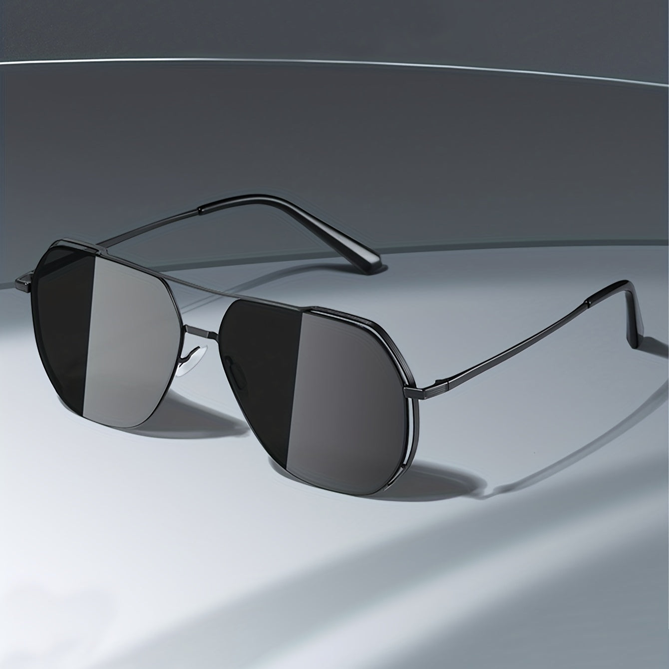 Photochromic Double Bridge Aviator Sunglasses for Men Women UV400