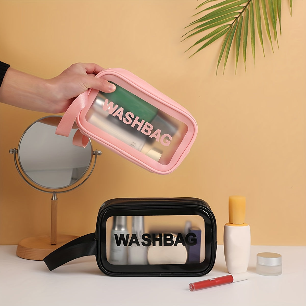 Translucent Waterproof Cosmetic Bag Travel Makeup Pouch