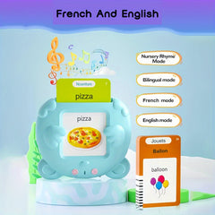Bilingual Flash Cards for Toddlers - Spanish Pocket Vocabulary Learning Toy