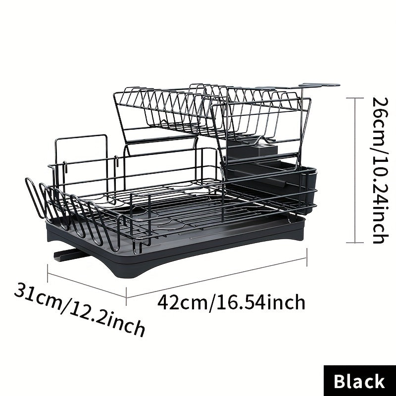 Over-The-Sink 2-Tier Dish Drying Rack Set