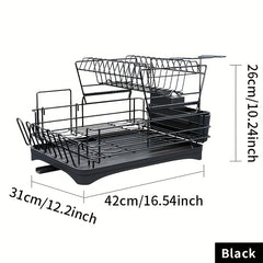 Over-The-Sink 2-Tier Dish Drying Rack Set