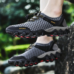 Men's Mesh Water Shoes Non Slip Quick Dry Lace Up For Swimming Boating