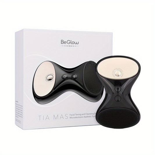 Polymeric Microcurrent Facial Cleansing Brush Face Massager For Pore Cleaning