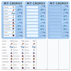3pcs Daily Schedule Chore Chart Memo Checklist Board