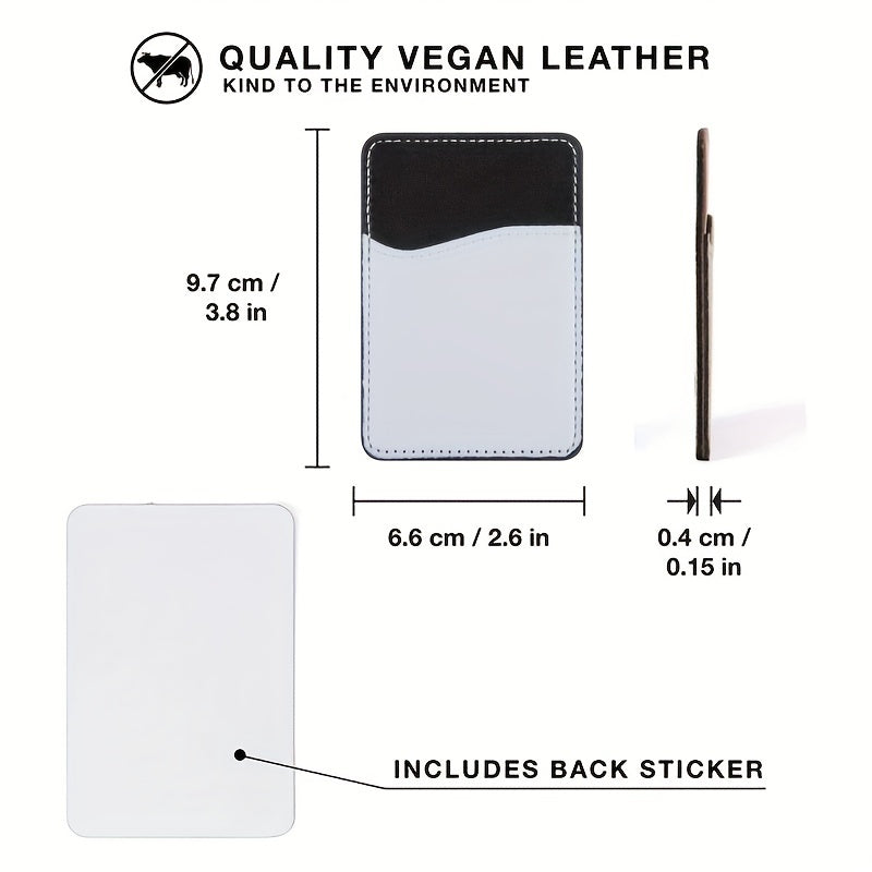 Sublimation Blank PU Leather Card Holder for Phone