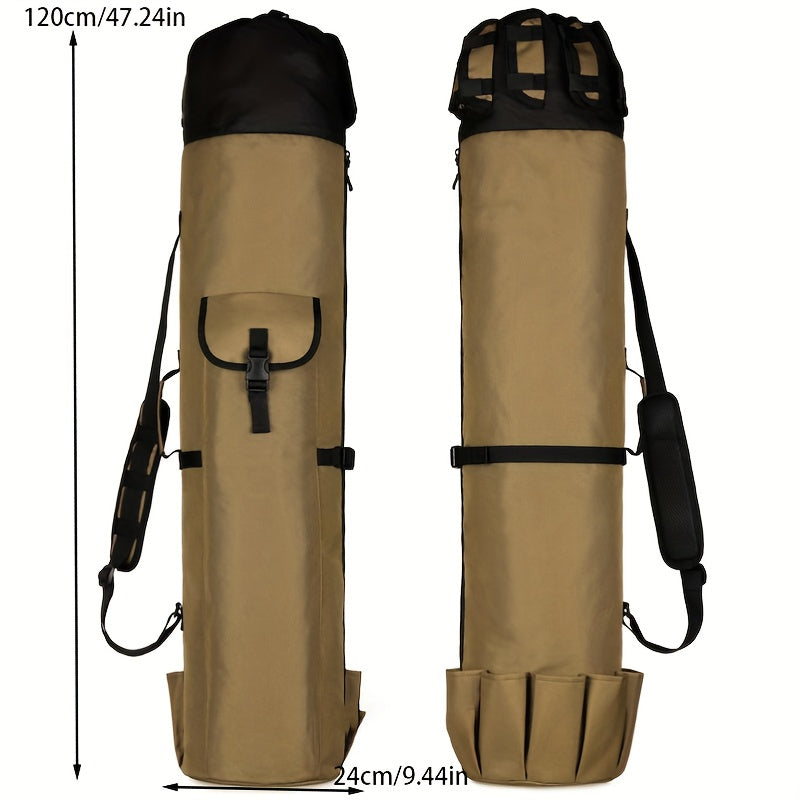 Waterproof Fishing Tackle Bag with Rod Storage, Multifunctional and Foldable