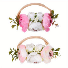 2pcs Baby Soft Flower Headbands Hairbands