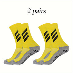 2 Pairs Non Slip Soccer Socks Outdoor Sports Socks Football Socks