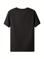 Men's Solid Short Sleeve Crew Neck T-Shirt with Chest Pocket - Fishing