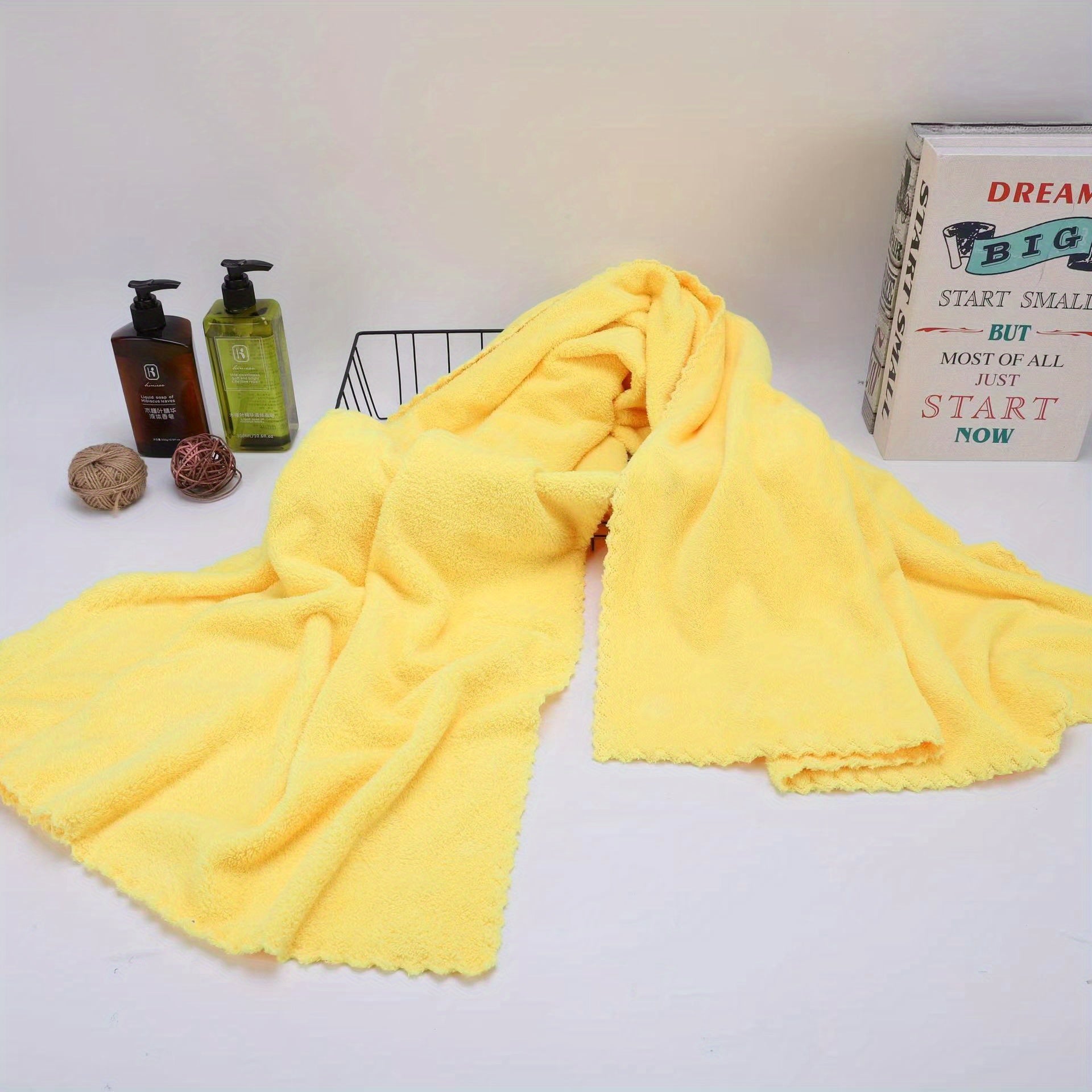 Soft Coral Fleece Bath Towel for Home Bathroom
