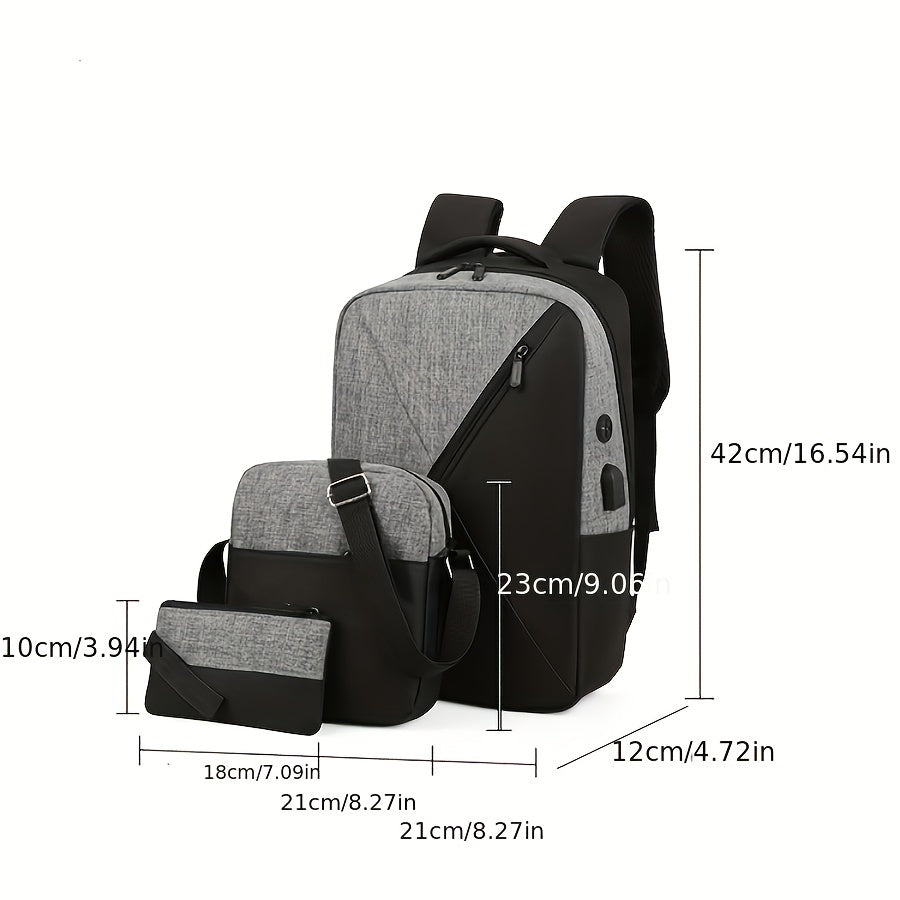Men's Outdoor Sports Travel Backpack Set