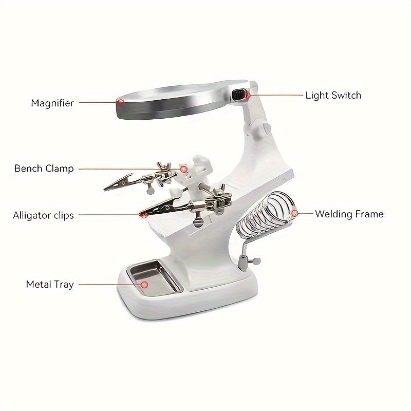 Welding LED Loupe Magnifier Soldering Iron Magnifying Glass
