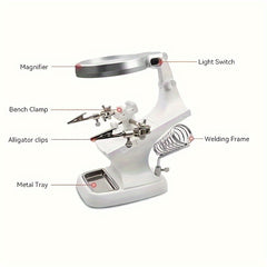 Welding LED Loupe Magnifier Soldering Iron Magnifying Glass