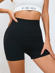 Honeycomb Yoga Sports Shorts High Waist Workout Biker Shorts