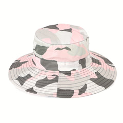 Pink Waterproof Bucket Hat Wide Brim Fishing Hiking Sun Hat