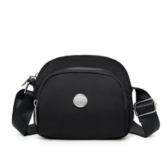 Nylon Metal Crossbody Bag Small Zipper Shoulder Bag Casual Phone Purse