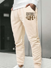 Men's Foot Bowl Football Life Print Drawstring Sweatpants Joggers
