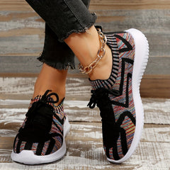 Women's Mesh Breathable Running Shoes Comfortable Lace Up Lightweight Sneakers