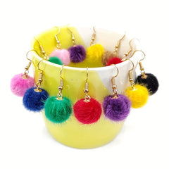 50pcs 15mm Mink Fur Ball Pendant Earrings Necklace DIY Jewelry Making