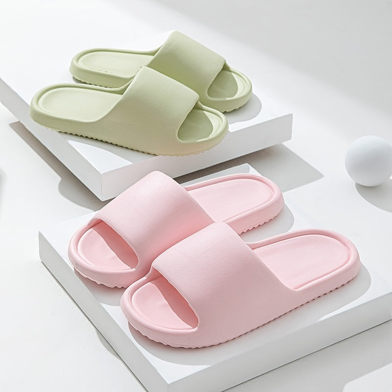 Men's Solid Slides Non Slip Slippers Open Toe Shoes